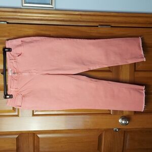M Jeans By Maurices Mid Rise Coral Stretch Ankle Jeans, Size 16 Long, Like New
